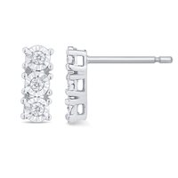 Orecchini Gazzola Gioielli Donna Trilogy fanuk 50/50 in Oro bianco Diamante 0.09 Ct EAOX1185-NG - EAOX1185-NG